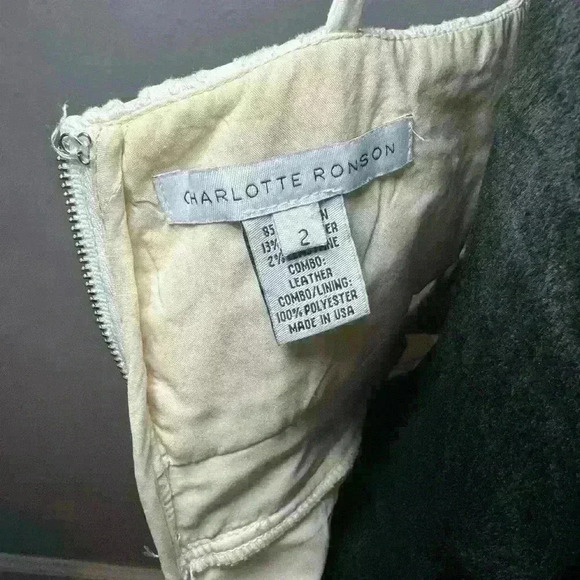 Charlotte Ronson Eyelit & Leather Dress - size 2 - Picture 5 of 5